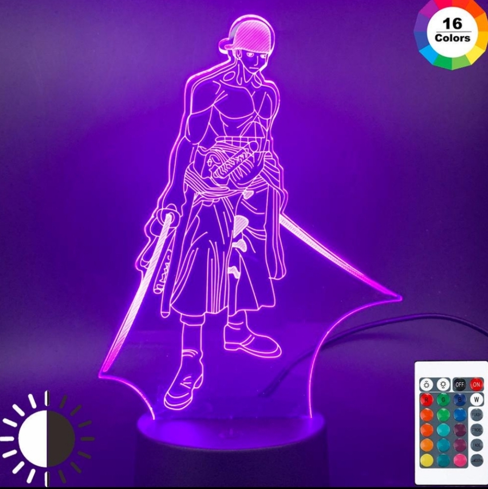One Piece Roronoa Zoro Lamp RGB W Remote